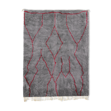 Tapis marocain moderne gris art contemporain 300x370cm