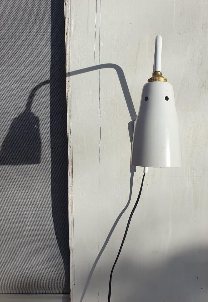 Fixed wall lamp offset 1950 white Ki-e-klair