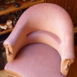 Armchair Toad velvet rose