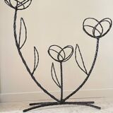Vintage curved steel plant shelf