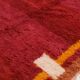 Minimalist burgundy cherry red shaggy berber rug