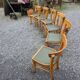 6 bistro chairs in solid oak, 1920s