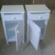 Tables de chevet allemandes vintage peintes en bleu, années 1950, lot de 2