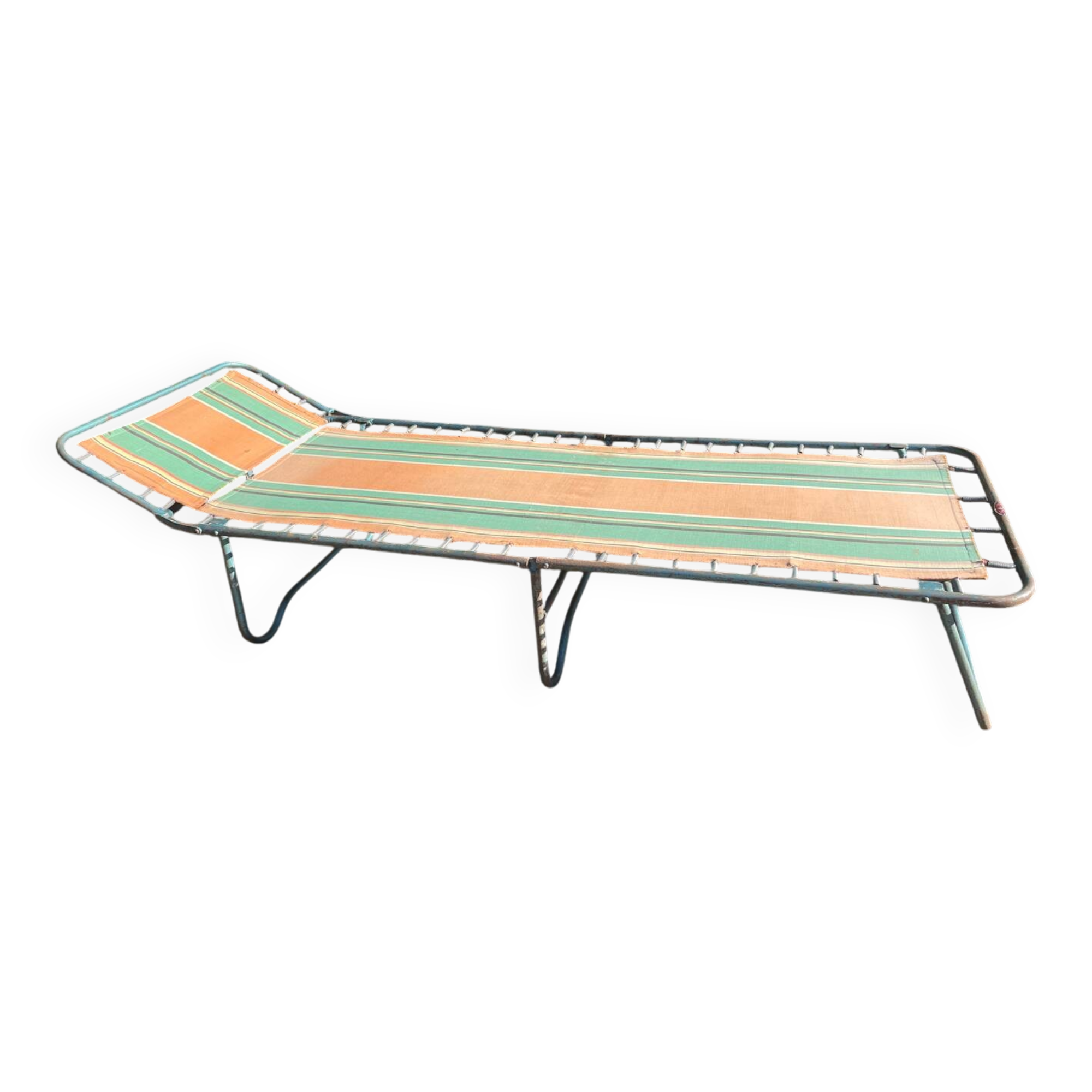 Lit Pliant Vintage Texas Imperial American – Rouge, Acier, Pour Camping Intérieur/extérieur