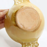 Provencal bowl in yellow ceramic and scrolls