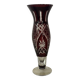 Dark Red Bohemian Crystal Soliflore Vase
