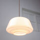 Mid-century Glass & Brass Pendant Lamp