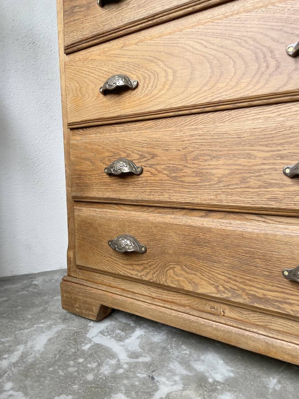 1950 oak chiffonier chest of drawers