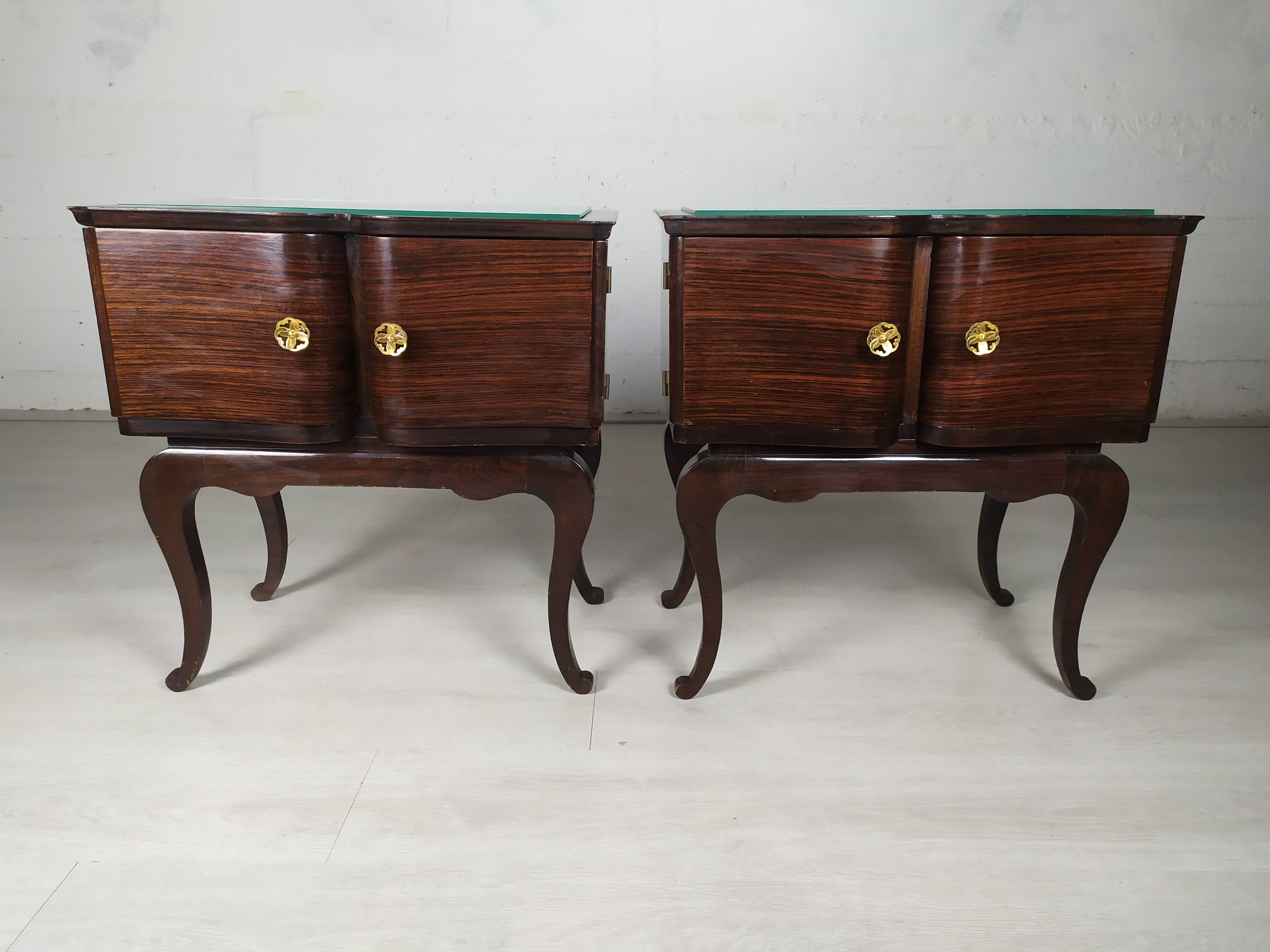 Pair of vintage bedsides
