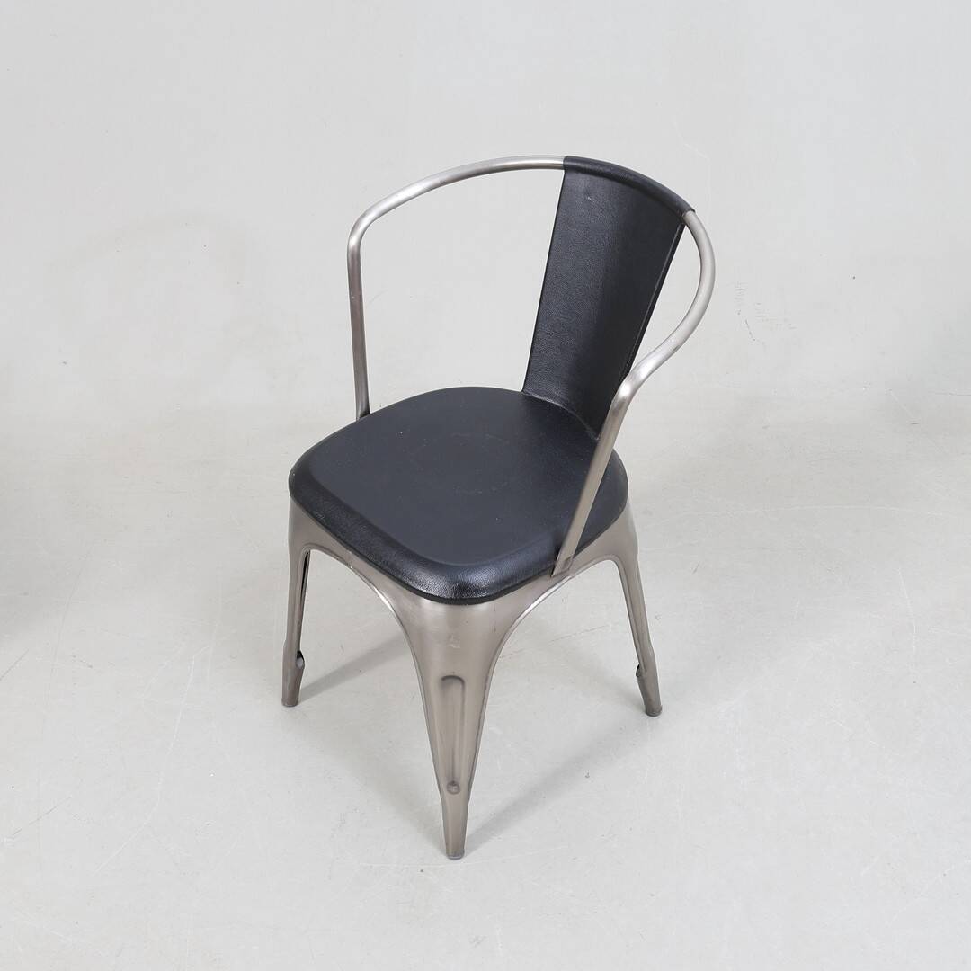 Industrial-Design Chairs (Set of 6) — Metal & Wood — Timeless Workshop Aest