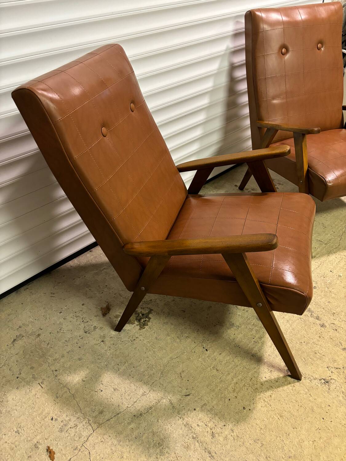 Vintage Skaï armchair