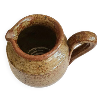 Pyrite stoneware pitcher signed Baudat