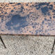 Vintage bistro table iron legs and speckled formica top