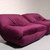 Purple Papillon lounge chairs by Guido Maria Rosati for Giovannetti, mind condition