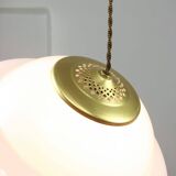Mid-century Italian Brass and Plexiglass Pendant Lamp