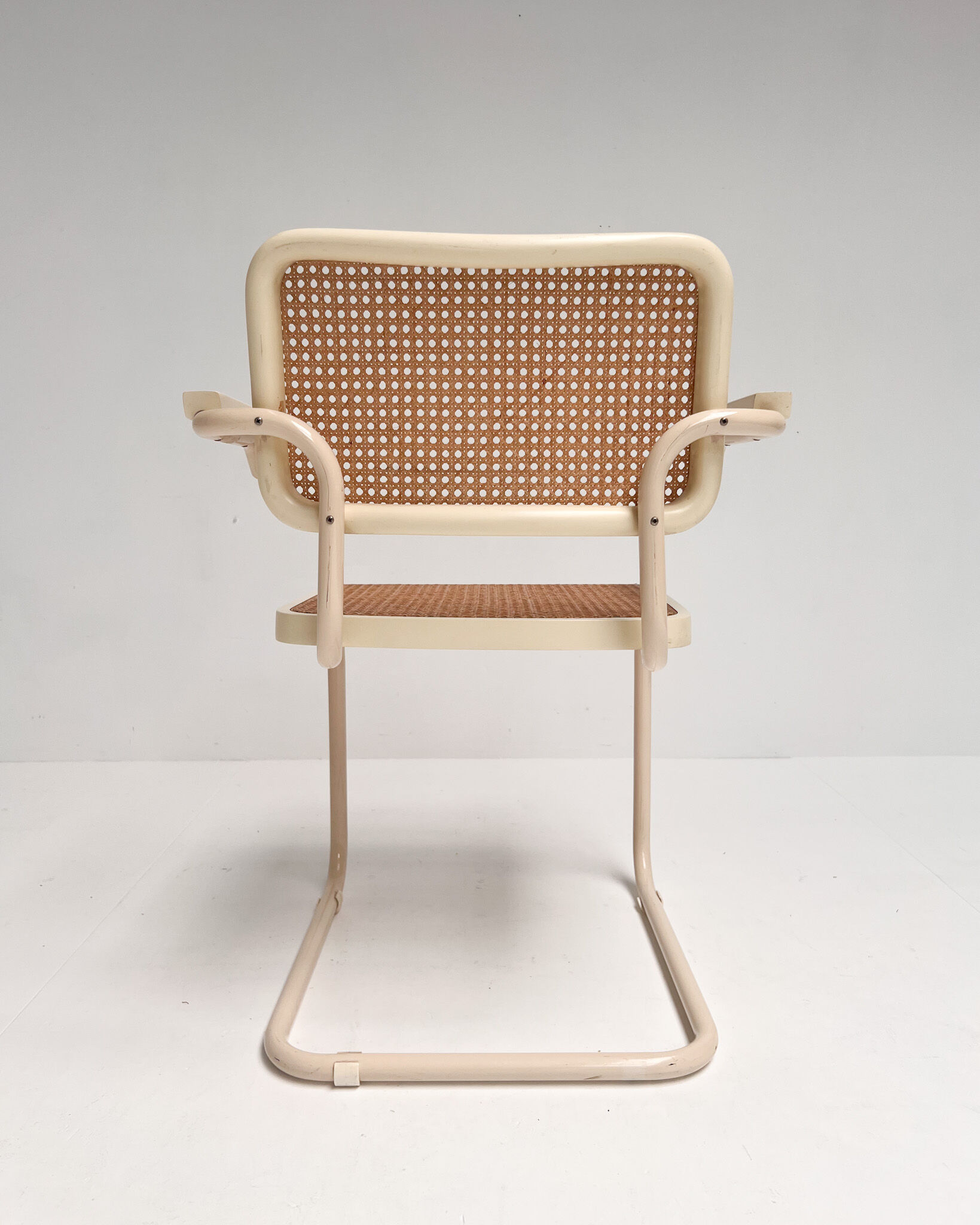 Set of 4 webbing Italian design chairs, 1980s