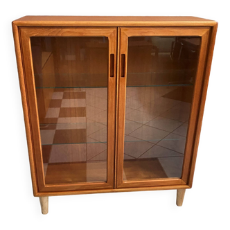 Teak showcase cabinet 1970s