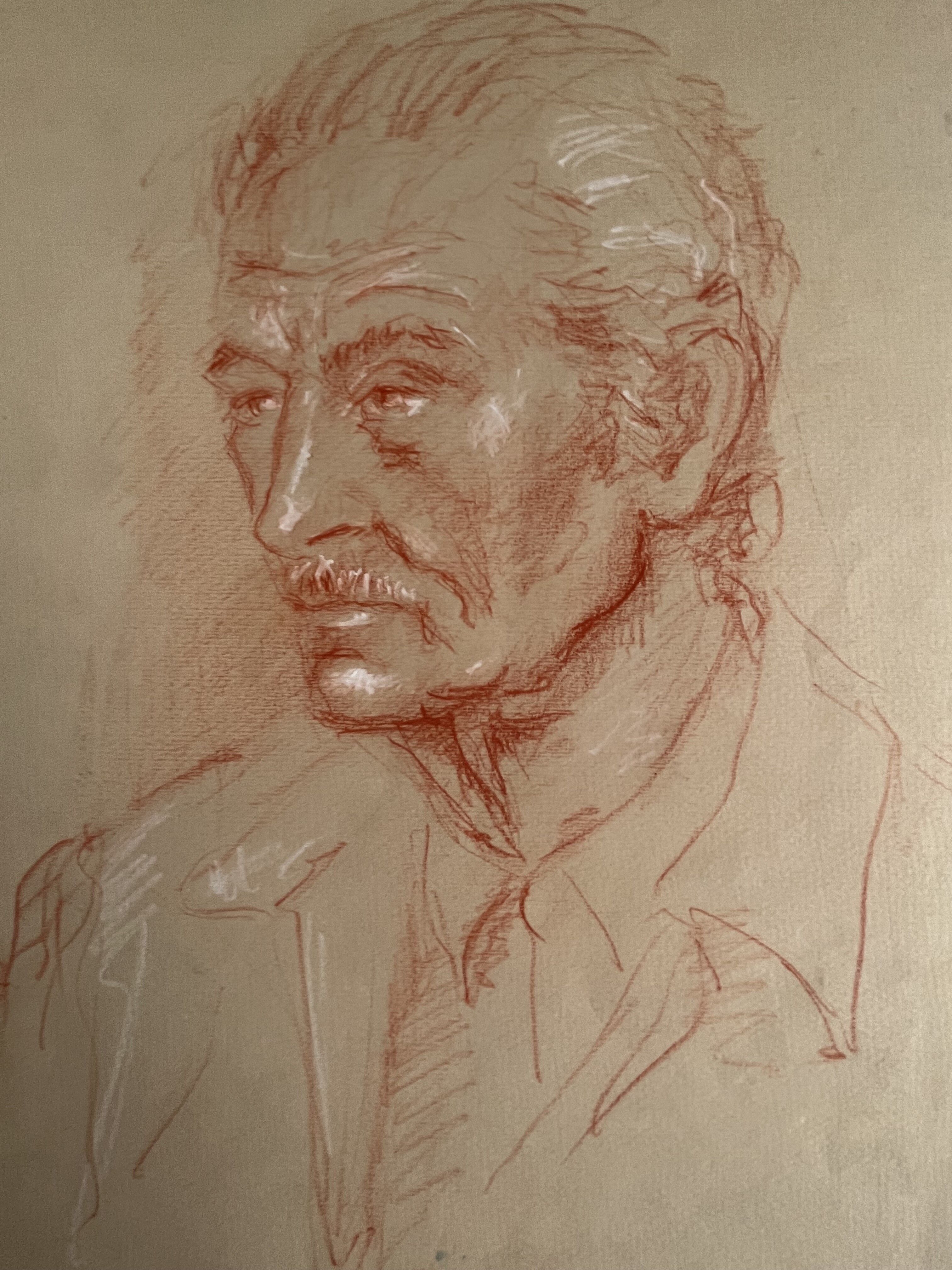 Portrait with sanguine