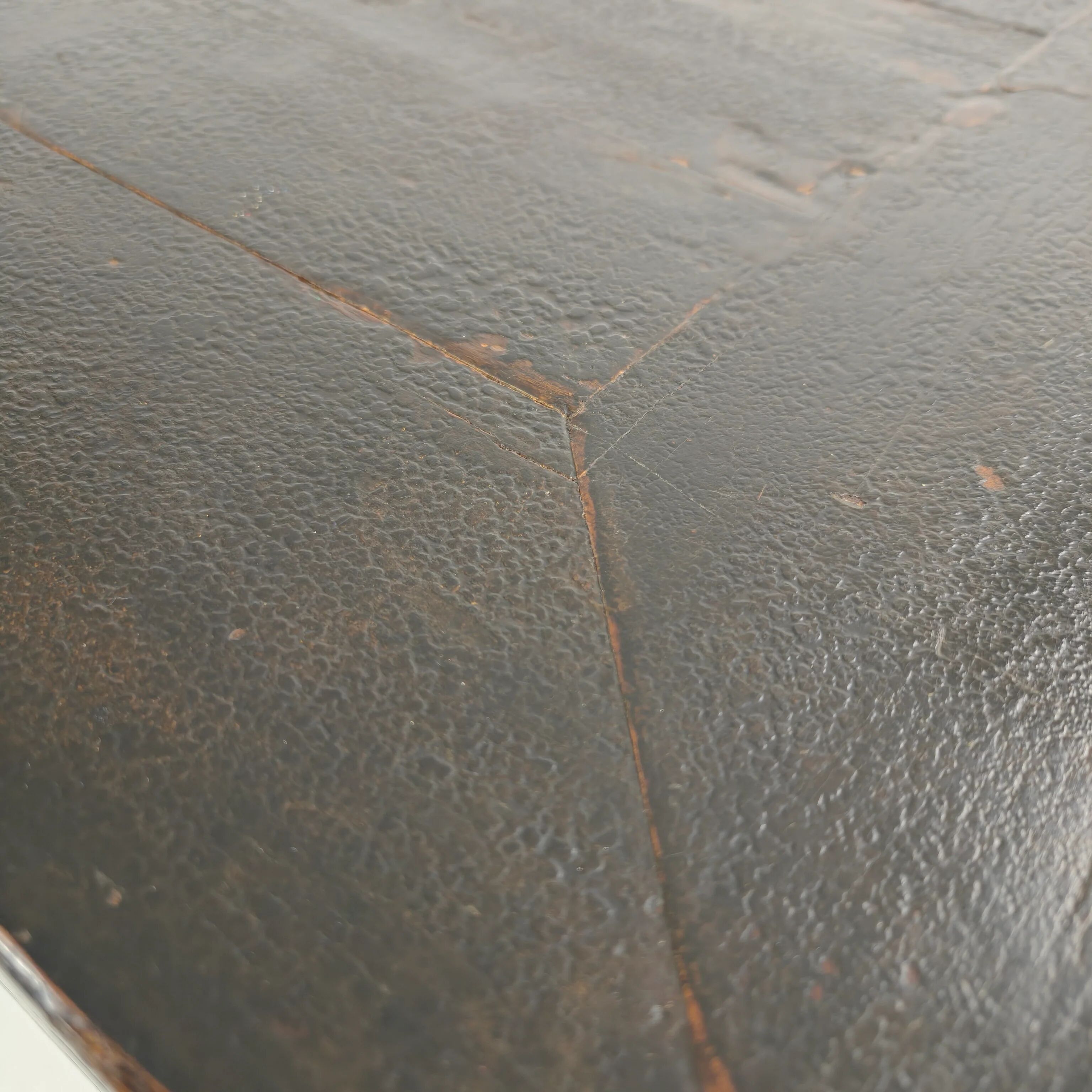Table de salle à manger chinoise Qing noire (230 cm) — milieu à fin du XVIIIe siècle — laque d'origine