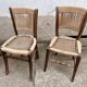 Série de 4 Chaises bistrot vintage en Corde