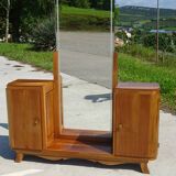 art deco dressing table in light wood