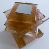 Art Deco Lamp by Maison Desny, Chrome Glass