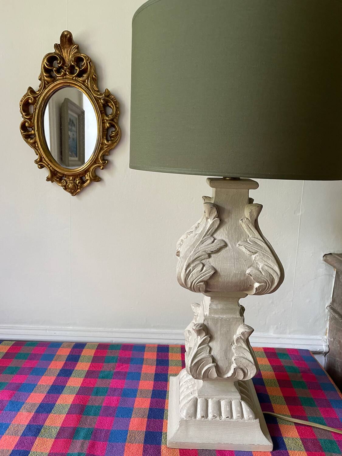 Golden rockery mirror