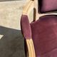 Louis XV style cabriolet armchair in burgundy velvet and carved wood
