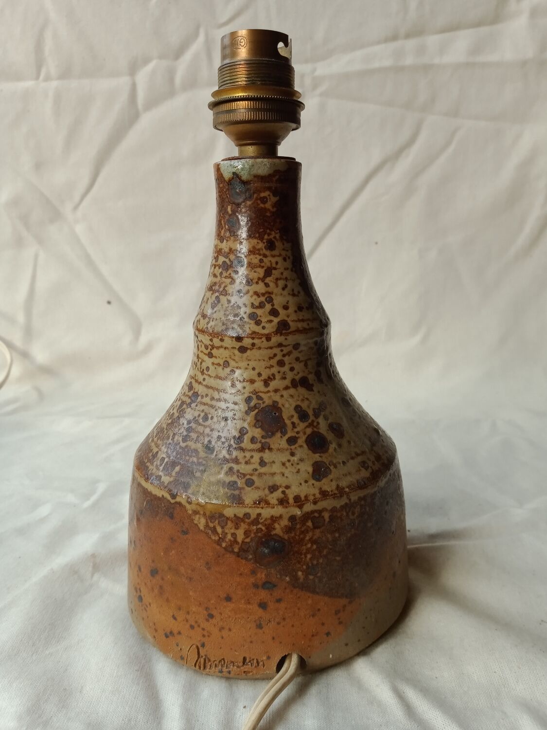 Vintage stoneware lamp base