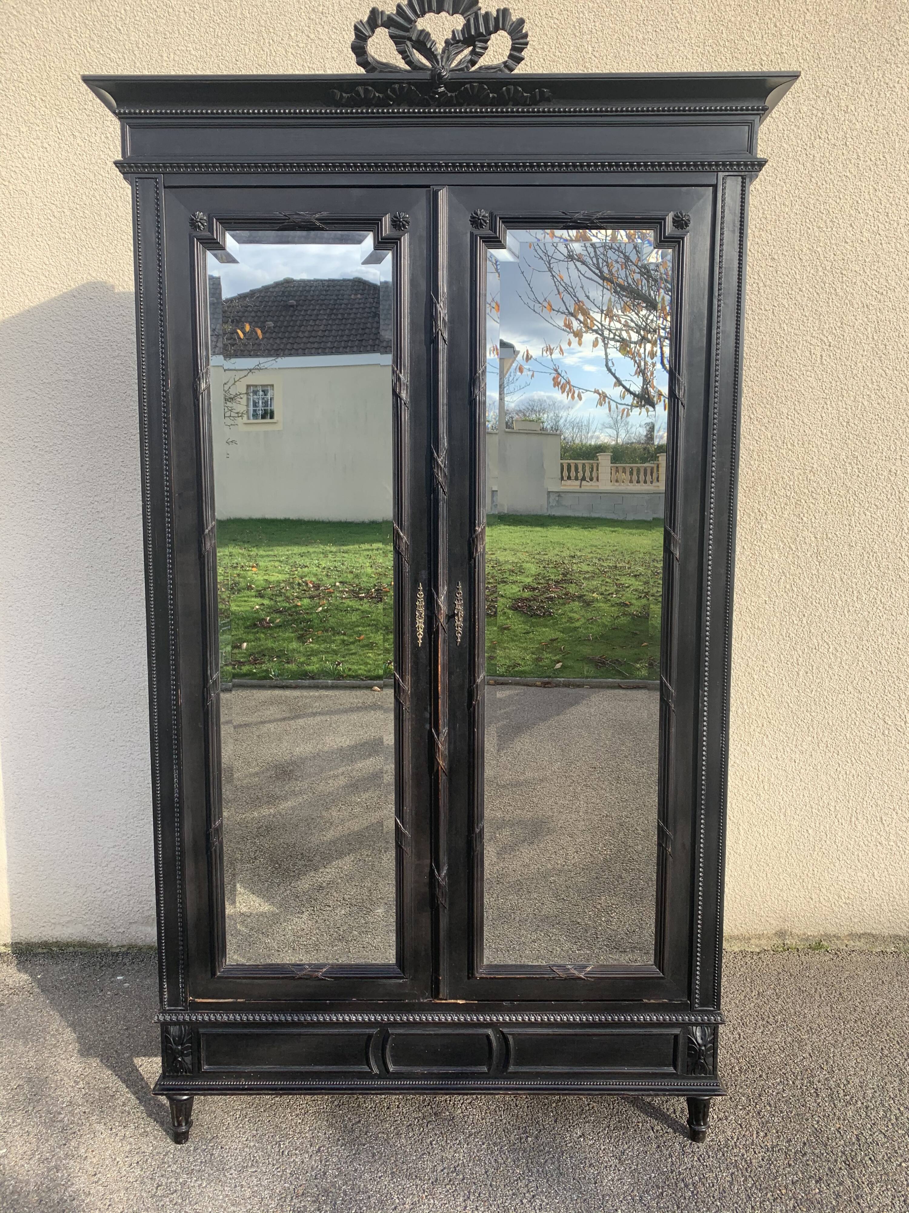 Black notary cabinet