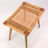 Stool - Teak - Cane weave - Danish design - 1960s.