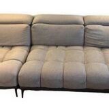 XXL modular sofa, designer sofa, gray fabric sofa