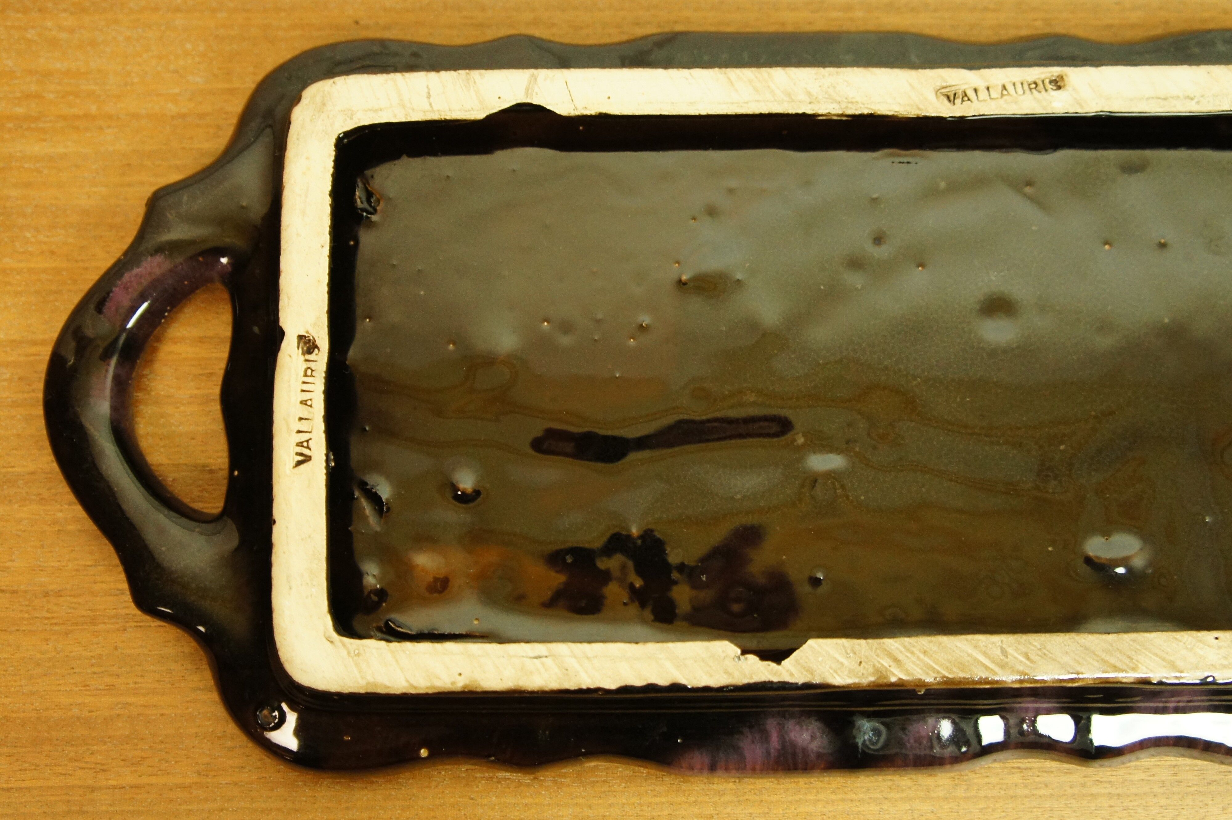 Vallauris ceramic cake dish