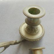 Pair of Bronze Piano Candlesticks