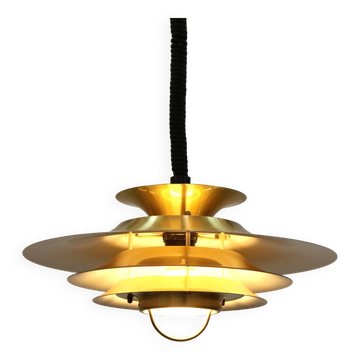Vitrika golden brass vintage lamp: 1970s Scandinavian Mid-Century Modern