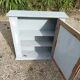 Solid gray wood cabinet with mirror door