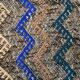 Tapis kilim vintage multicolore à motifs zigzag géométriques, 184x274 cm