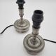 Pair of pewter lamp bases