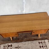 vintage oak desk with a Scandinavian look