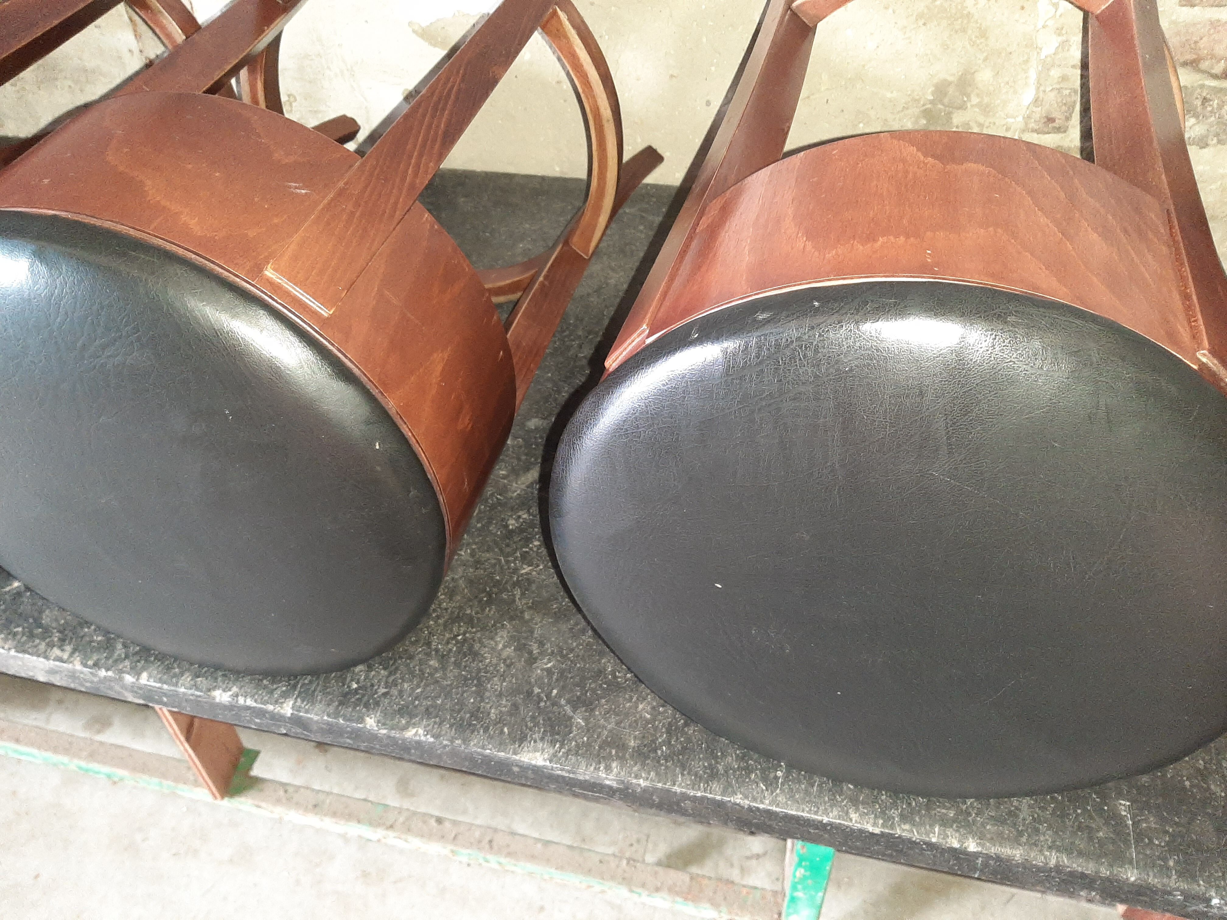 Lot of five old bistro stools