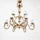 Brass chandelier, Poland, 1950s