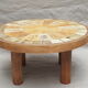 Vintage ceramic coffee table by Vallauris by R Leduc