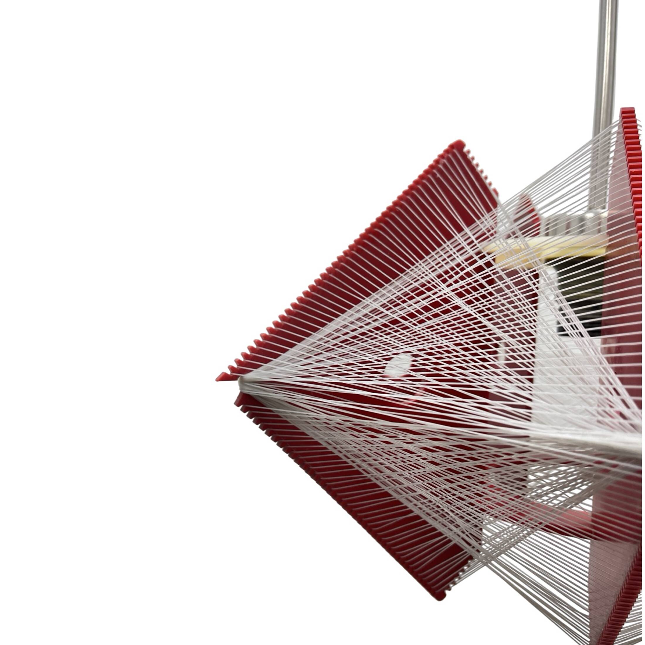 "Rozwój" Kłobuck hanging string lamp, Polish design from the PRL 1970