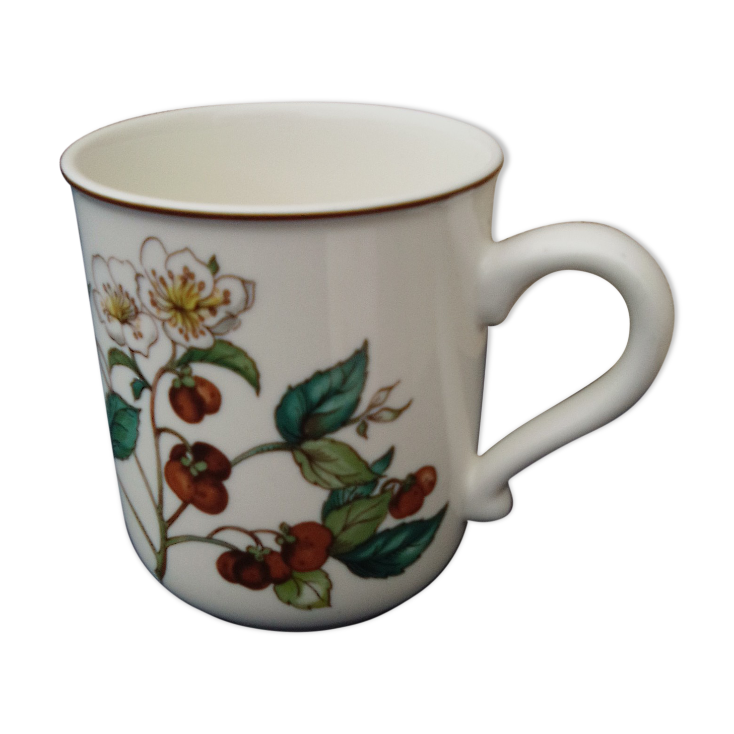 Mug in vitro porcelain Villeroy & Boch model Botanica Camellia Ssnensis S H 9 cm