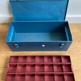 Blue metal toolbox