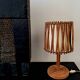 French rattan lamp. Attributed to Louis Sognot.