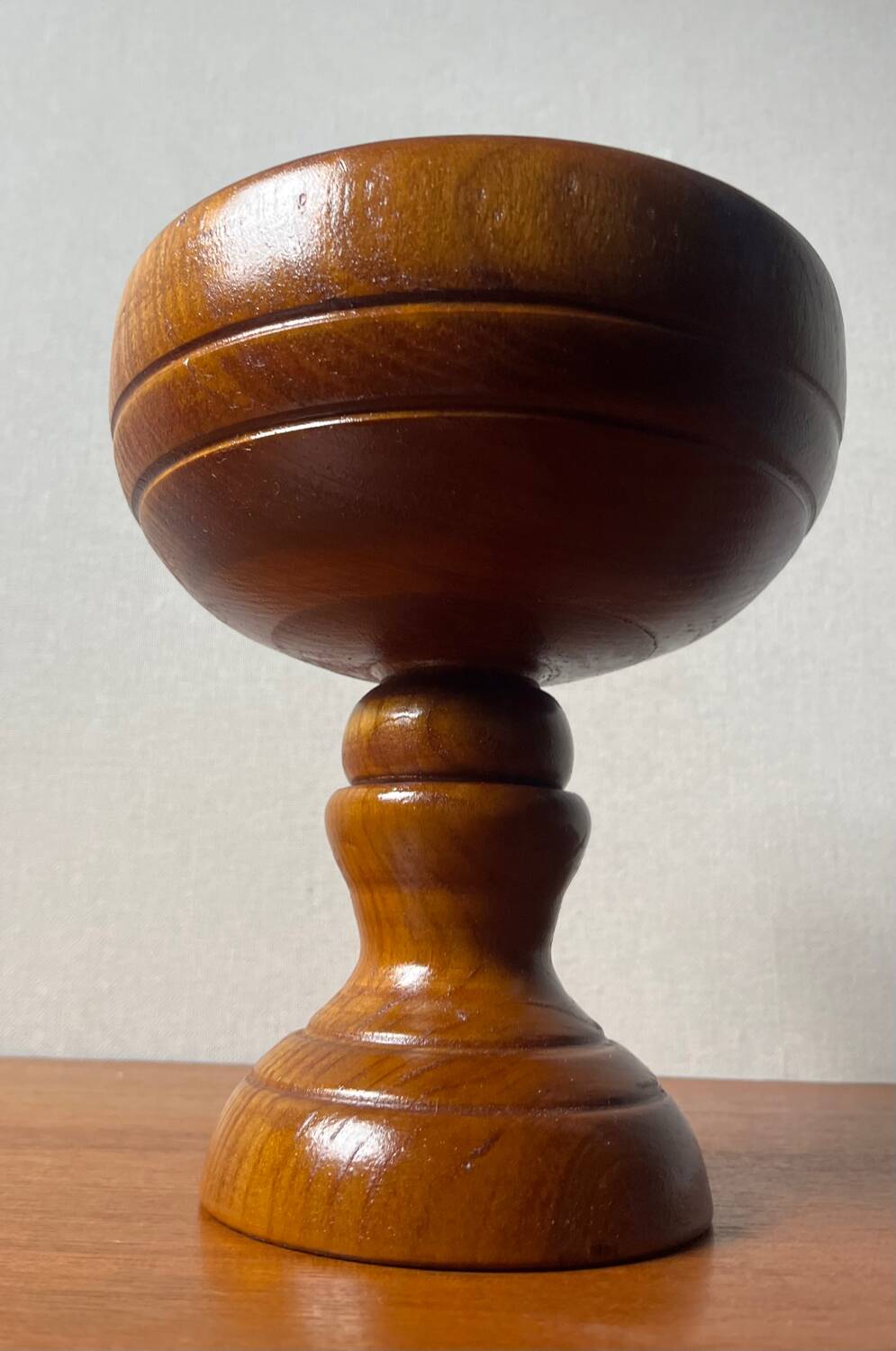 Wooden salt cup empty pocket