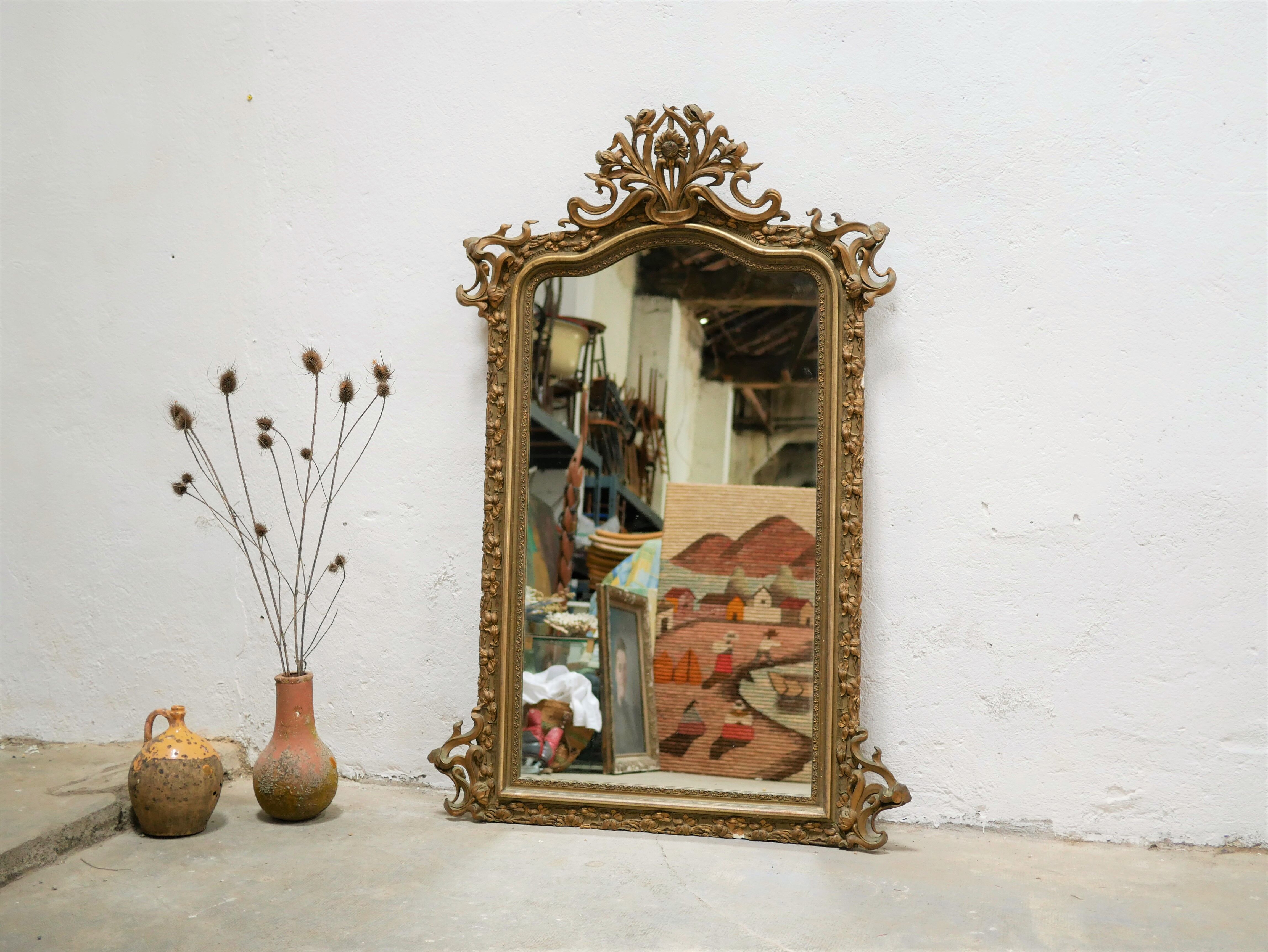 Old Louis XV style mirror - 158cm x 107cm