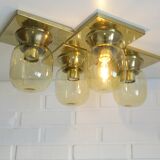 Ensemble de 4 / appliques murales en laiton vintage / style mid-century modern