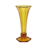Petit Vase Luxval Ambre Américain 1935 VSL Art Déco